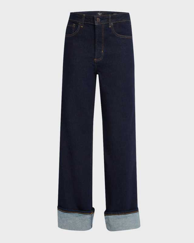 Getty Cuffed Wide-Leg Jeans